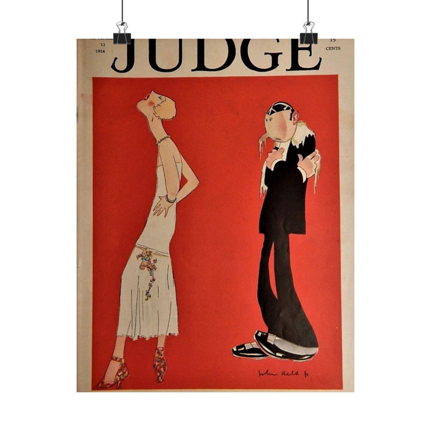 JudgeMagazine13Sep1924 - Art Deco public domain image High Quality Matte Wall Art Poster for Home, Office, Classroom