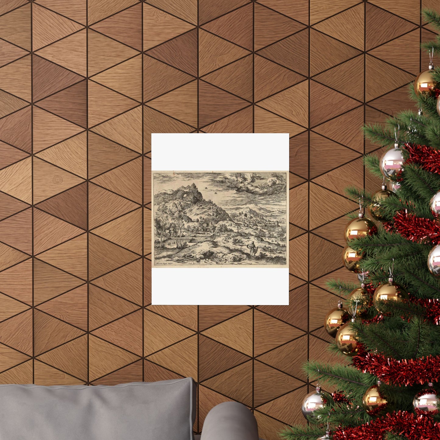 Hieronymus Cock - Mercurius met het hoofd van Argus High Quality Matte Wall Art Poster for Home, Office, Classroom