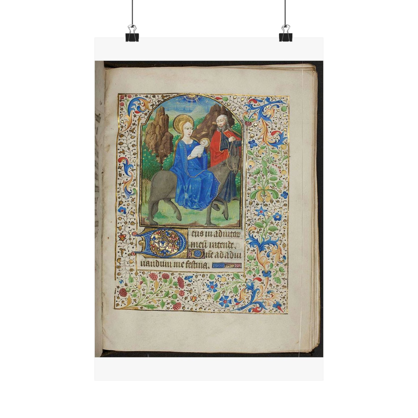 Book of Hours, f.73, (184 x 133 mm), 15th century, Alexander Turnbull Library, MSR-02. (6046619365) High Quality Matte Wall Art Poster for Home, Office, Classroom