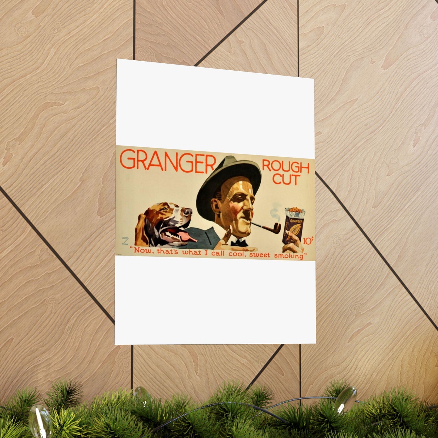 Granger Rough Cut. „Now, that's what I call cool, sweet smoking“, 1923, poster 1 High Quality Matte Wall Art Poster for Home, Office, Classroom