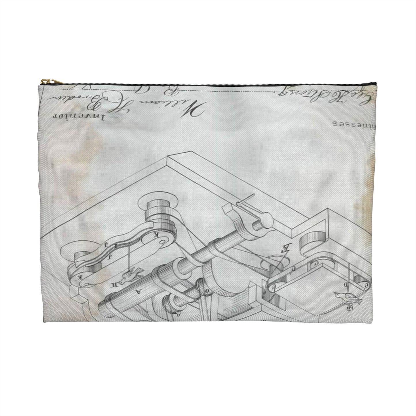 Patent drawing - for W. H. Broden's Target Public domain  image Large Organizer Pouch with Black Zipper