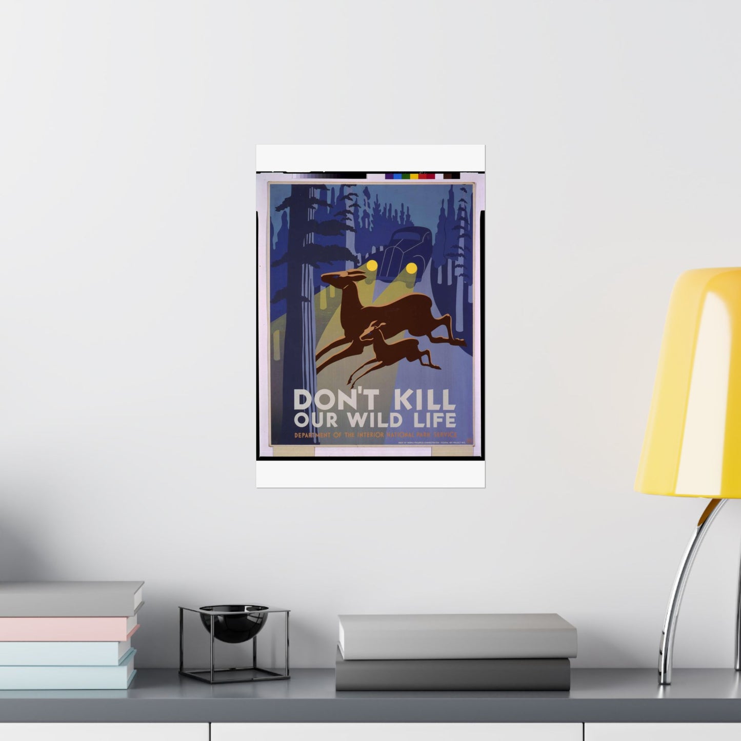 Don't kill our wild life - Art Deco public domain image High Quality Matte Wall Art Poster for Home, Office, Classroom