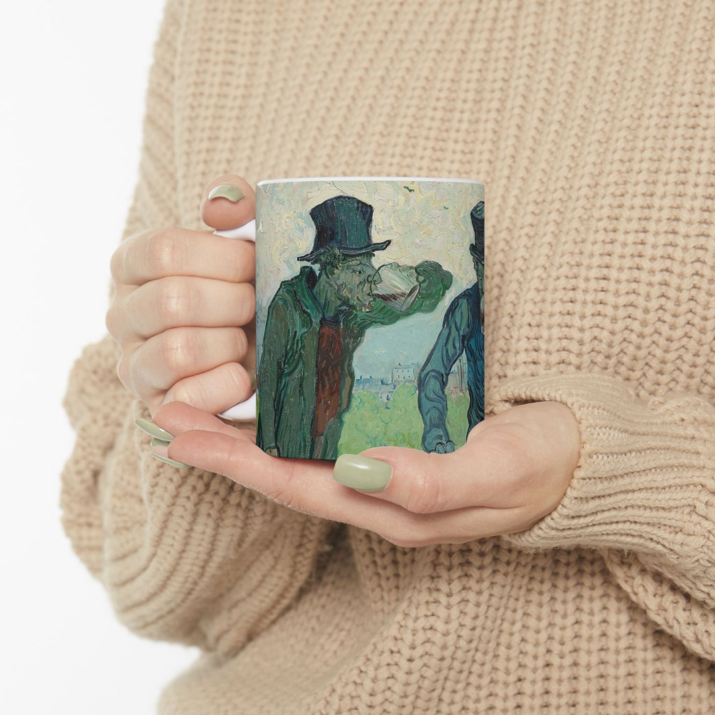 The Drinkers - Public domain dedication, Art Institute of Chicago Beautiful Novelty Ceramic Coffee Mug 11oz