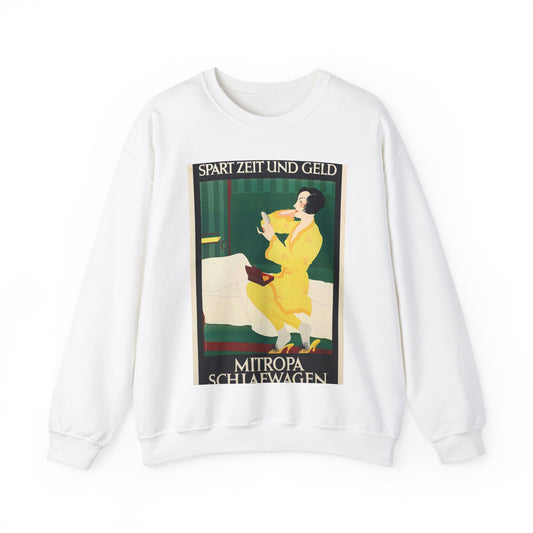 Poster-Mitropa-Schlafwagen-Zabel-b White Heavy Blend Adult Crew Neck SweatShirt