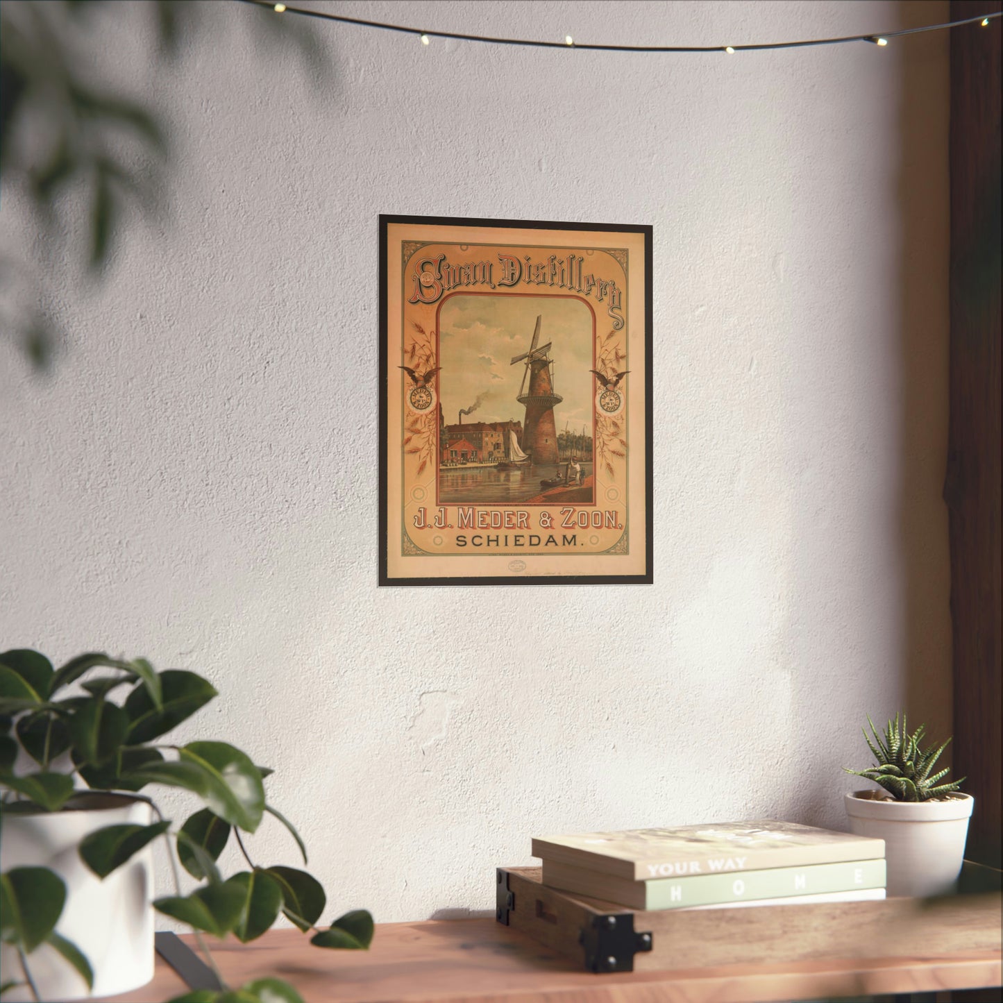 Swan Distillery, J.J. Meder & Zoon, Schiedam High Quality Matte Wall Art Poster for Home, Office, Classroom