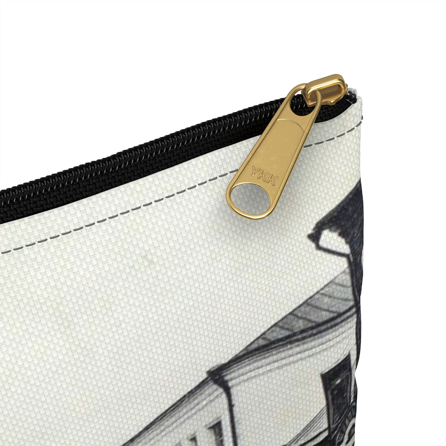 Cathedral street and shopping arcade. Kovrov, Vladimir Gubernia, Russia Large Organizer Pouch with Black Zipper