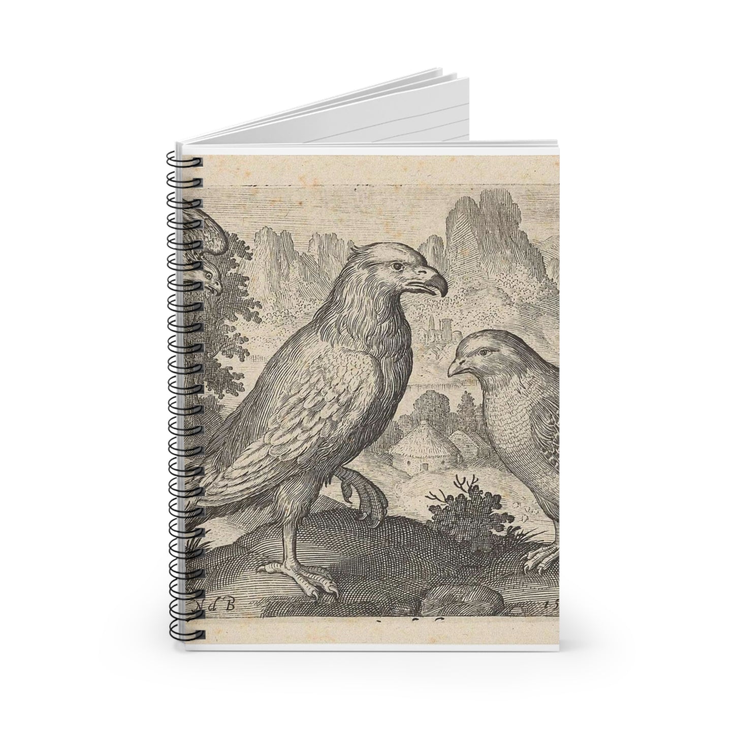 Abraham de Bruyn - Arend en andere roofvogels Spiral Bound Ruled Notebook with Printed Cover