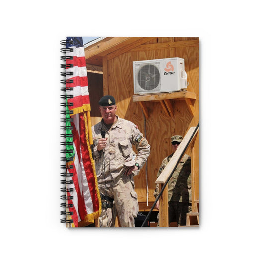 Maj. Gen. Dean J. Milner honors the accomplishments Spiral Bound Ruled Notebook with Printed Cover