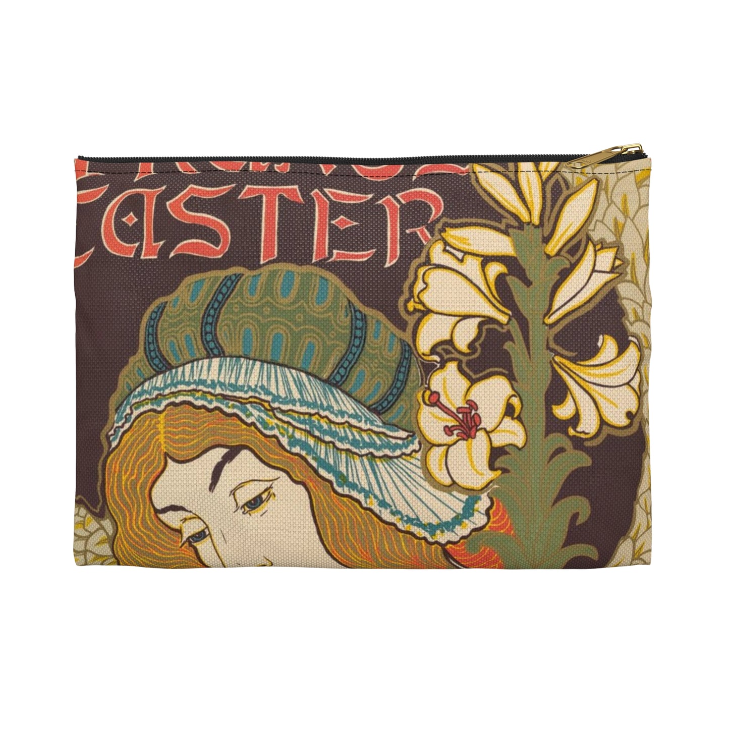 Louis Rhead - Prang's Publications: Easter Large Organizer Pouch with Black Zipper