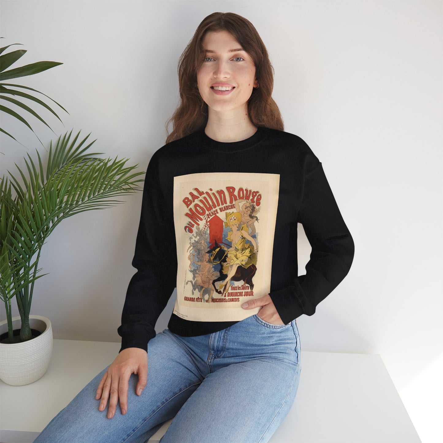 Maîtres de l'affiche V 2 - Pl 53 - Jules Chéret Black Heavy Blend Adult Crew Neck SweatShirt