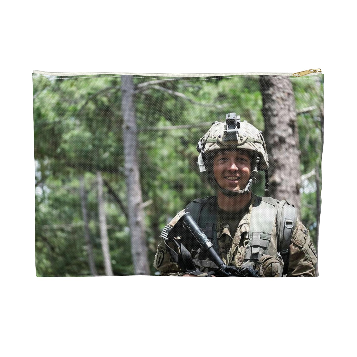 1st Lt. Jamieson Barnes an officer with Headquarters, Large Organizer Pouch with Black Zipper