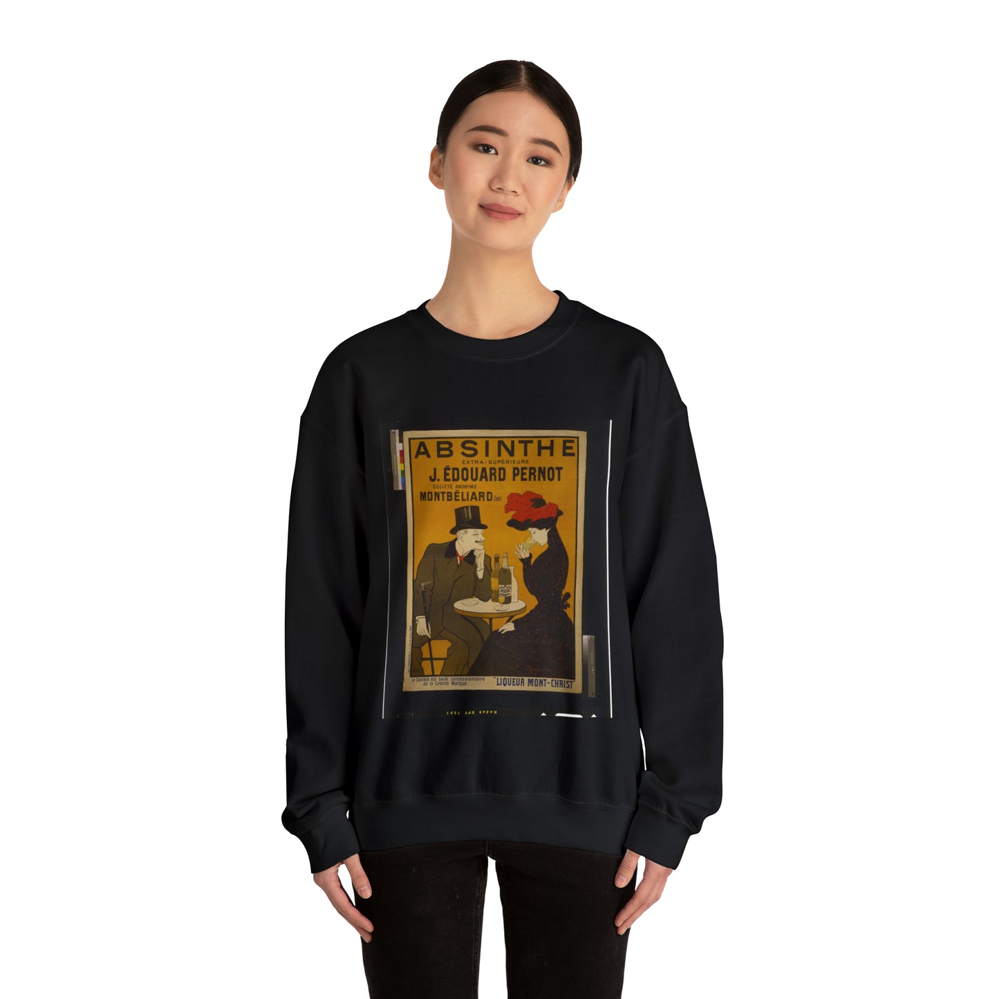 Absinthe extra-supérieure J. Édouard Pernot. Société Anonyme Montbéliard (Doubs) Liqueur Mont-Christ / / L. Cappiello. Black Heavy Blend Adult Crew Neck SweatShirt