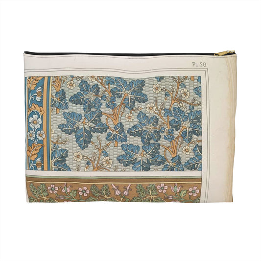 Eugene Grasset - Geranium sauvage, Art Nouveau Poster Large Organizer Pouch with Black Zipper