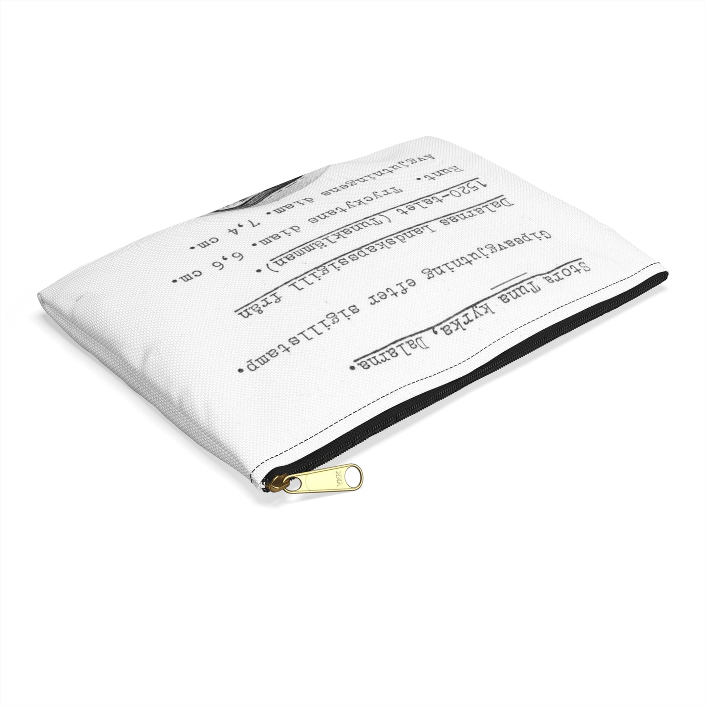 sigill (Dalarnas Landskapssigill från 1520-talet) Large Organizer Pouch with Black Zipper