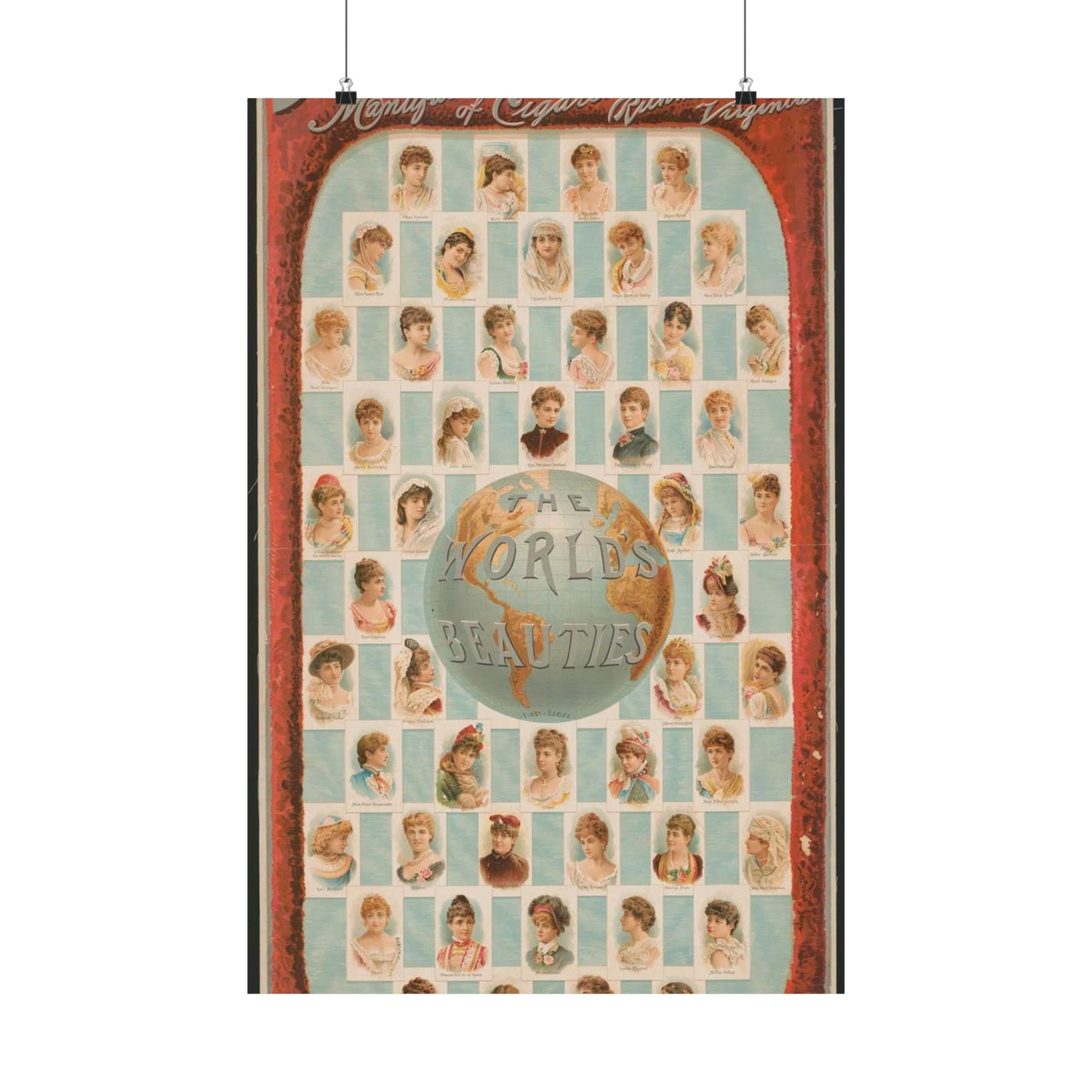 The world's beauties, first-series, Allen & Ginter, manufacturers of cigarettes, Richmond, Virginia High Quality Matte Wall Art Poster for Home, Office, Classroom