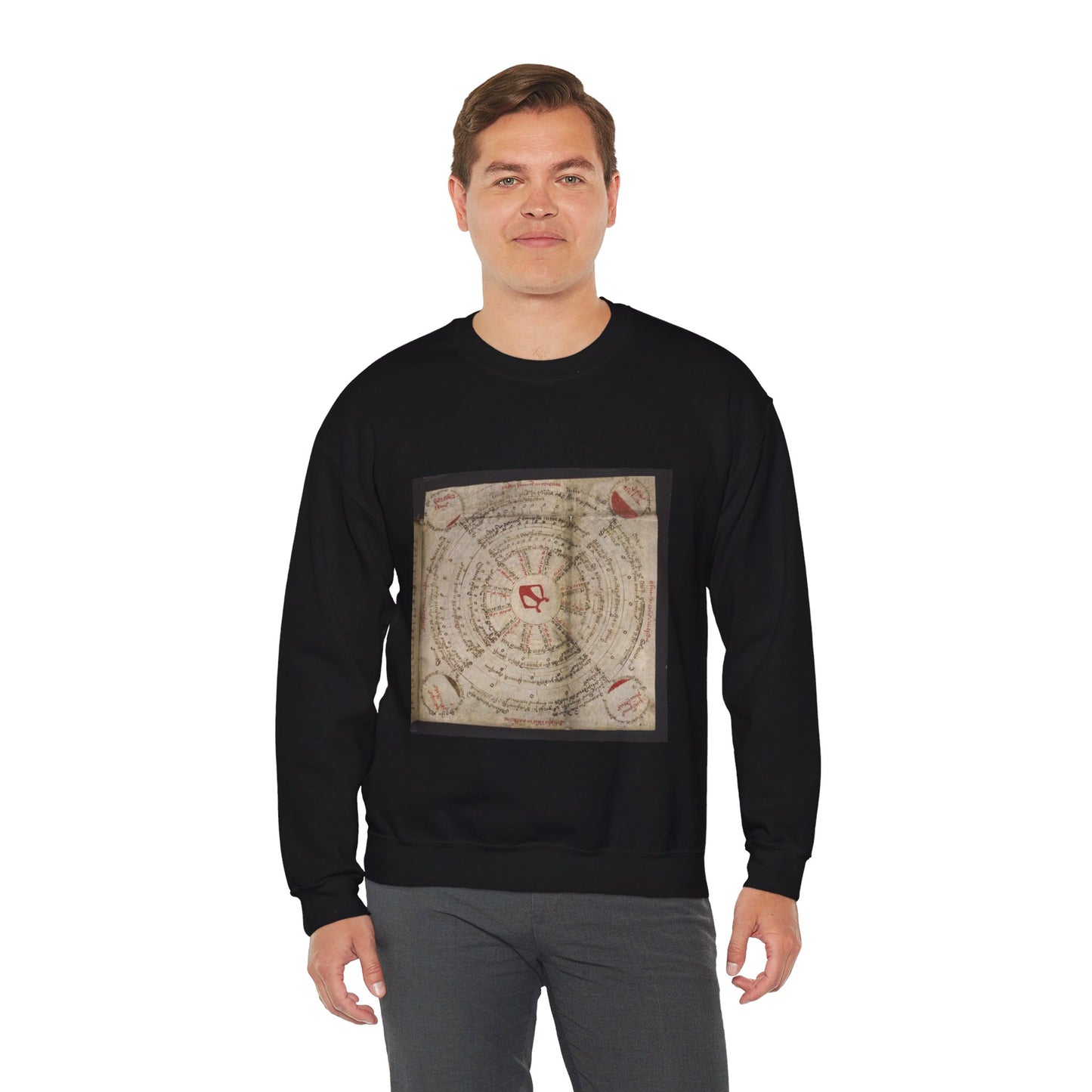 Diagram from BL Sloane 3747, f. 80v Black Heavy Blend Adult Crew Neck SweatShirt