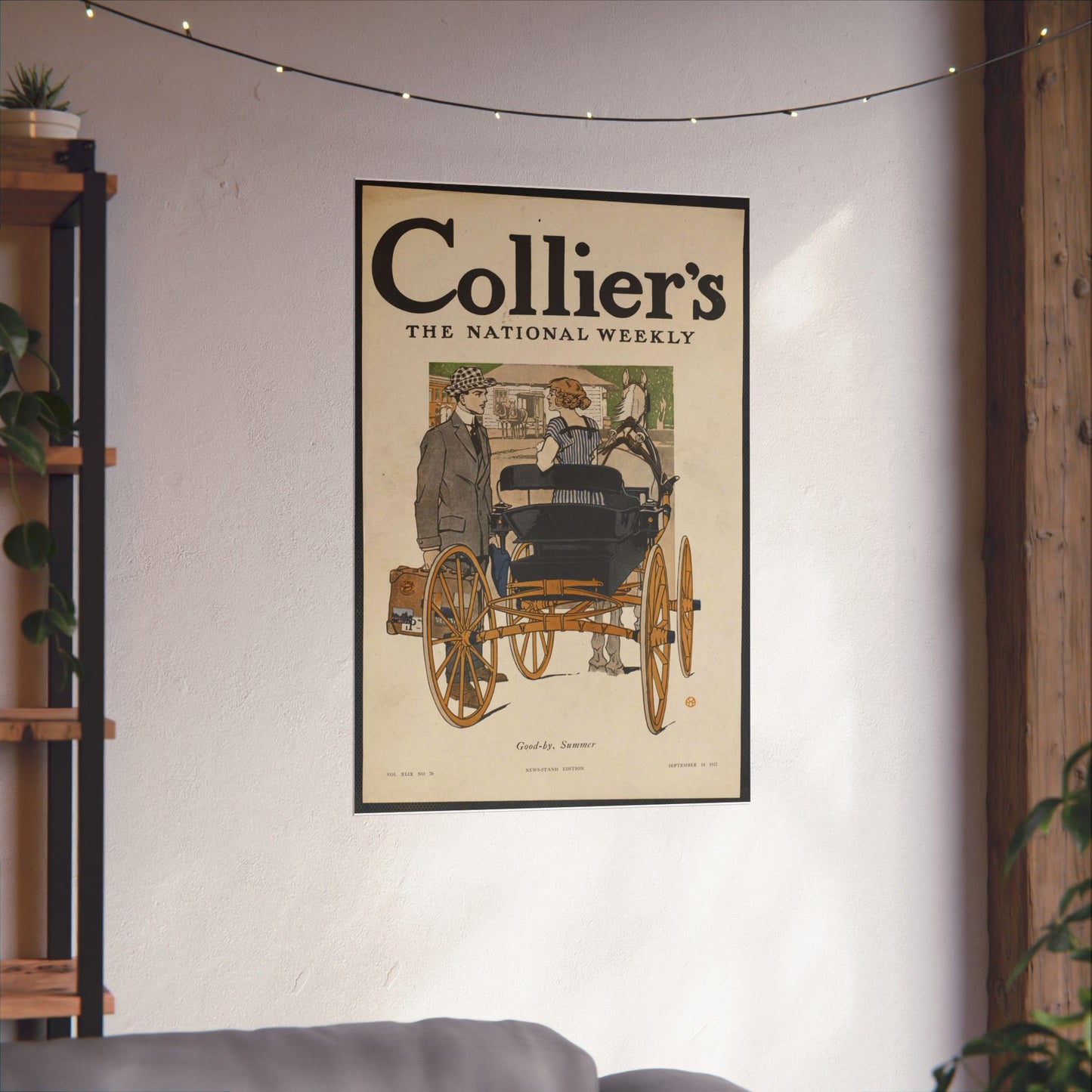 Collier's, the national weekly. Good-by, summer. High Quality Matte Wall Art Poster for Home, Office, Classroom