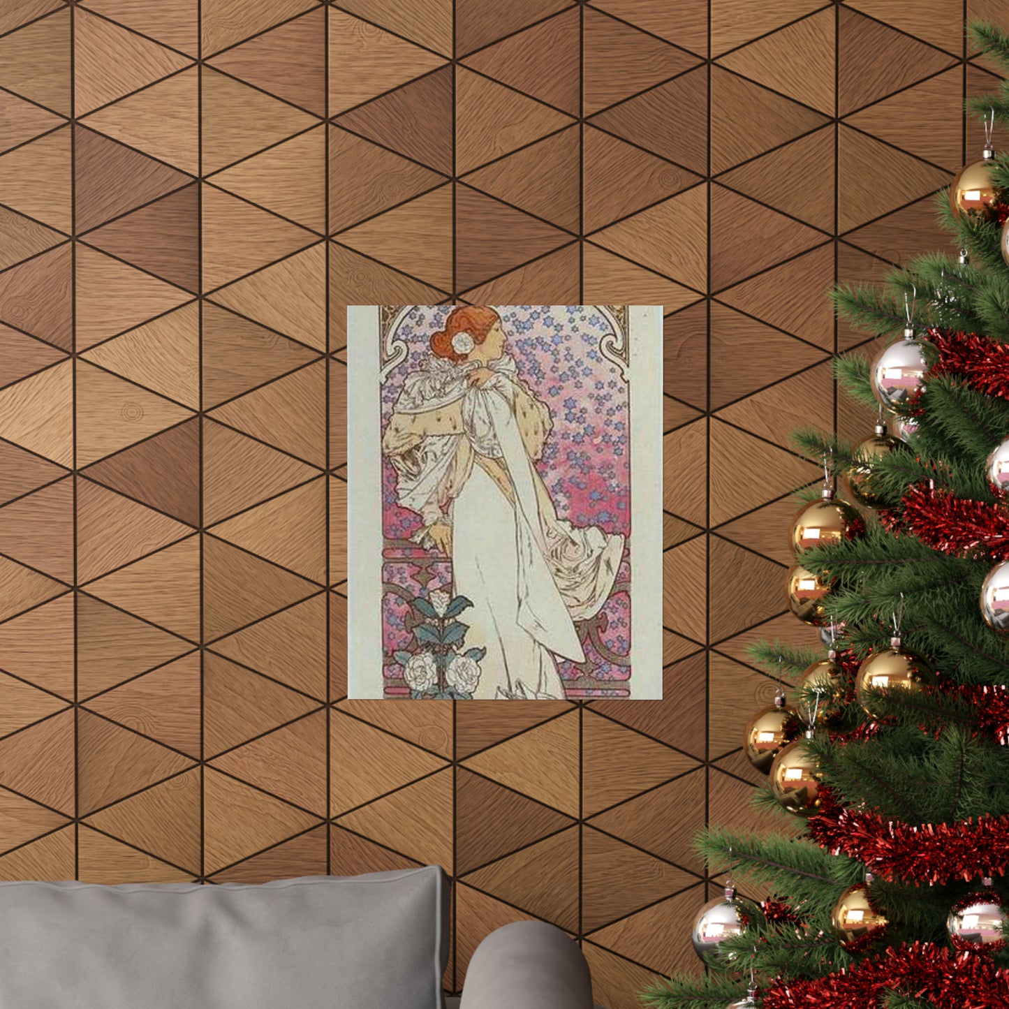 Affiche pour le Théâtre de la Renaissance, "la Dame aux Camélias". High Quality Matte Wall Art Poster for Home, Office, Classroom