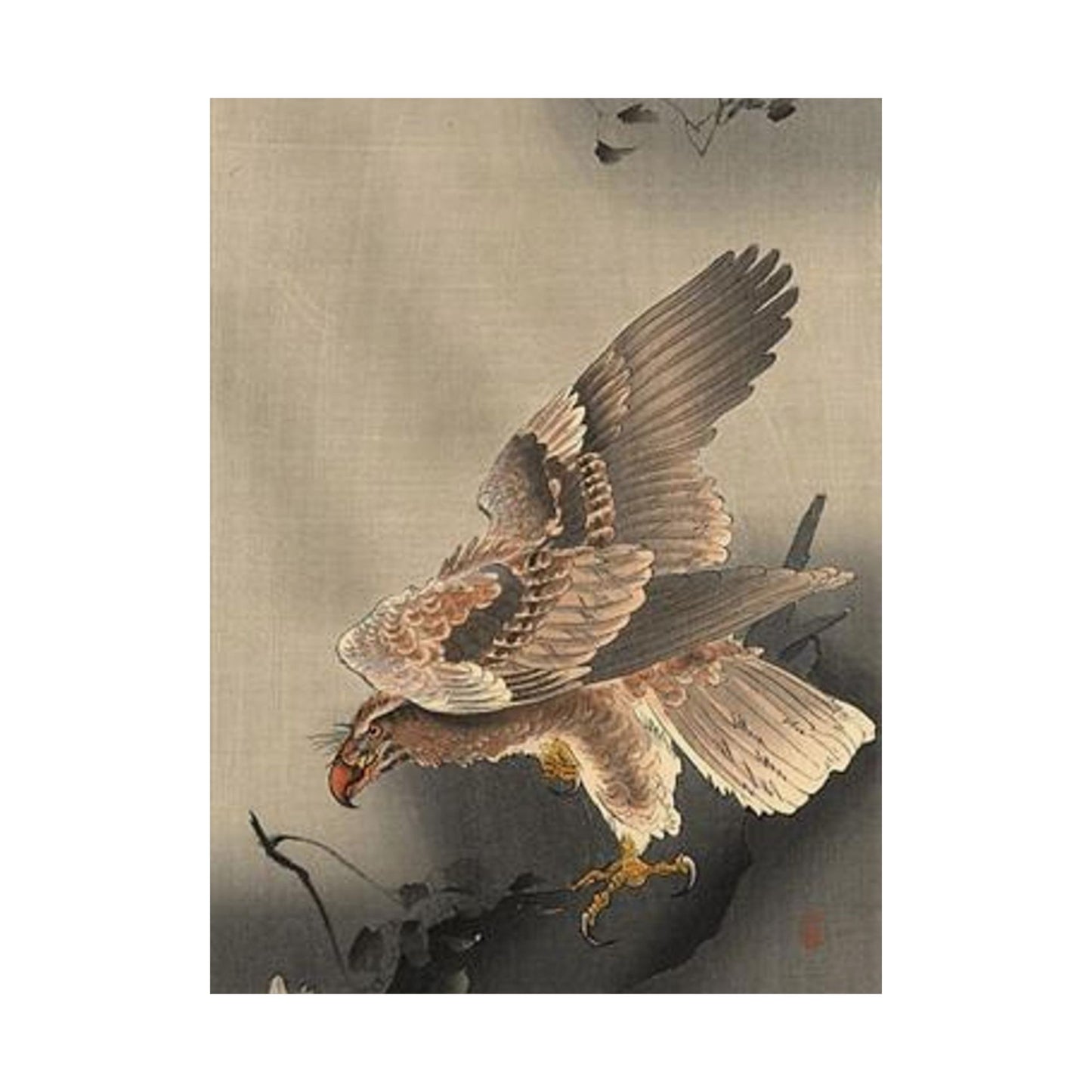 Koson - swooping-eagle, Ohara Koson High Quality Matte Wall Art Poster for Home, Office, Classroom