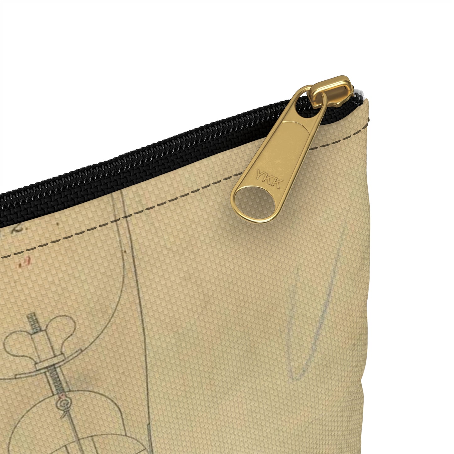 Patent drawing - for Jonathan Russell's Artificial Leg Public domain  image Large Organizer Pouch with Black Zipper