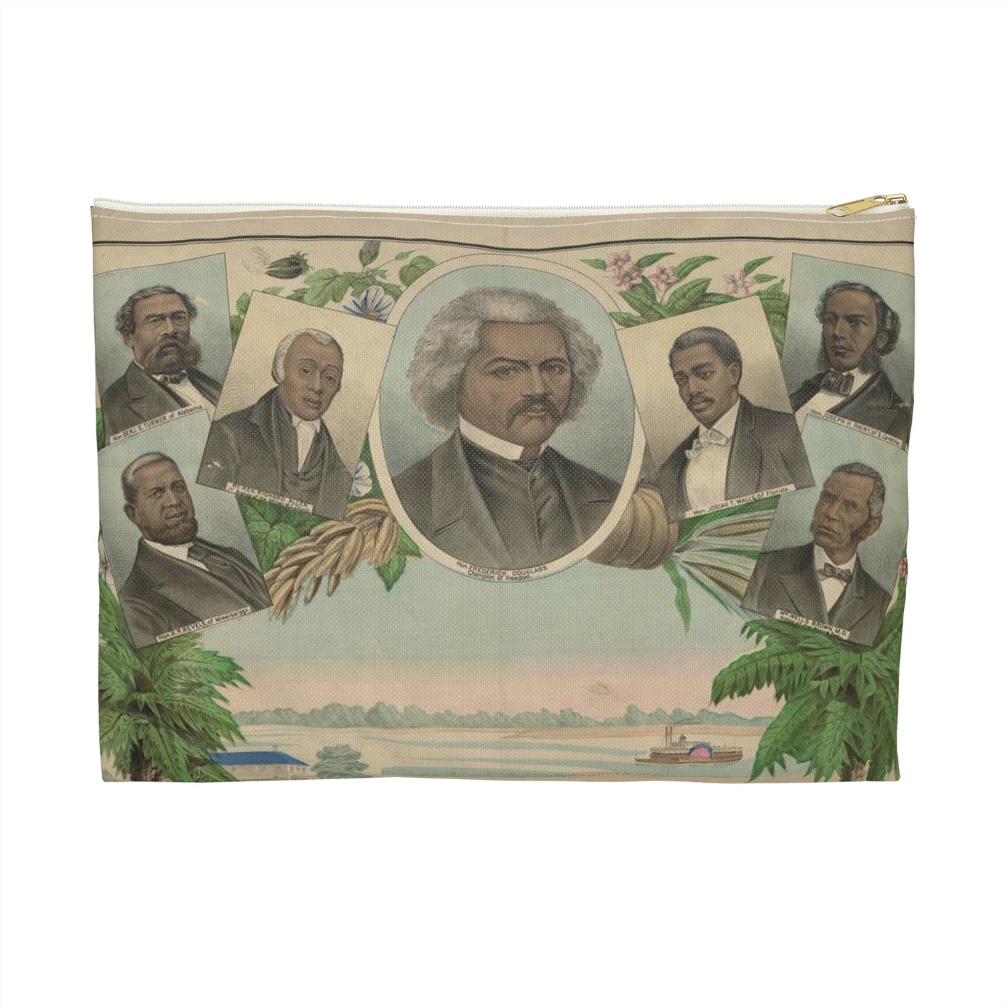 From the plantation to the Senate Large Organizer Pouch with Black Zipper