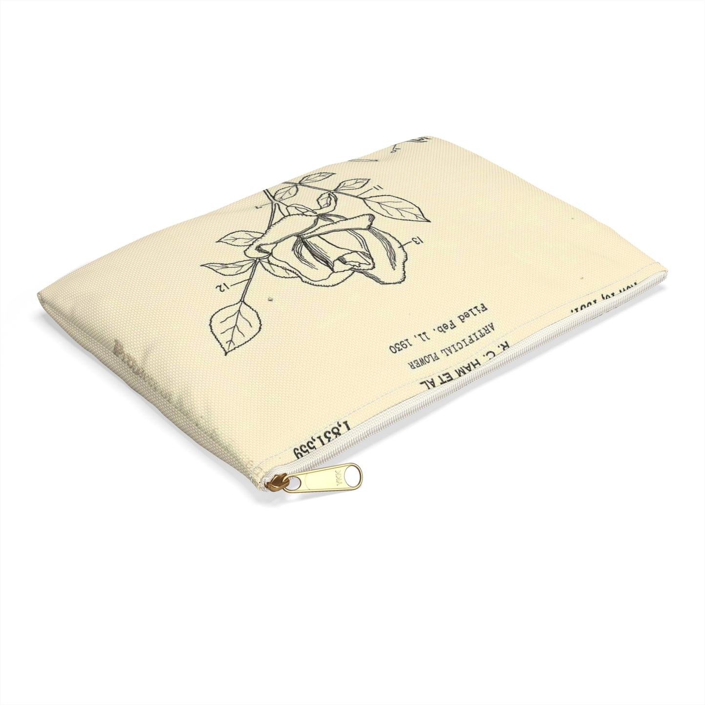 Patent Case File No. 1,831,559, Artificial Flower, Inventor(s)- Robert C. Ham and Marion T. Ham. - DPLA - 08745302078898b8870d70b04cb216a9 (page 5) Large Organizer Pouch with Black Zipper