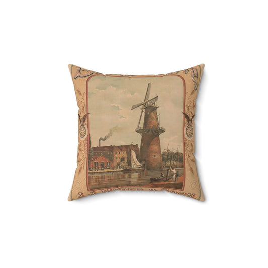 Swan Distillery, J.J. Meder & Zoon, Schiedam Decorative Accent Square Pillow