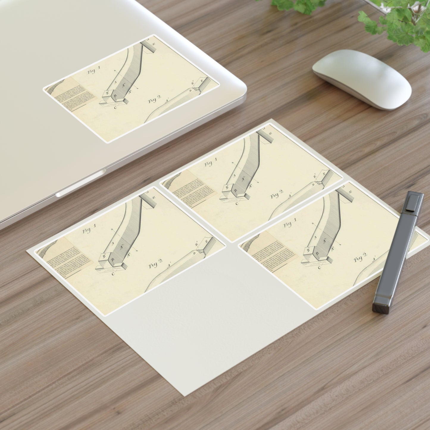 Patent drawing - for S. Boone's Ironing Board Public domain  image Laminated UV Protective Vinyl Stickers