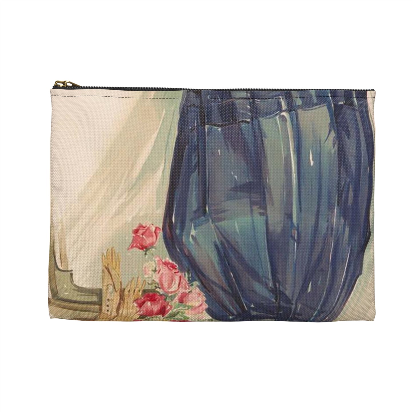 Society maid, no. 4 - Victorian era public domain image Large Organizer Pouch with Black Zipper