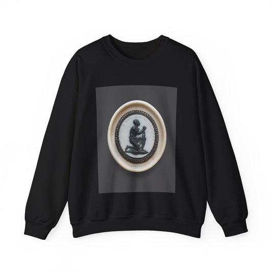 Anti-Slavery Medallion, Wedgwood porcelain manufactory, England Black Heavy Blend Adult Crew Neck SweatShirt
