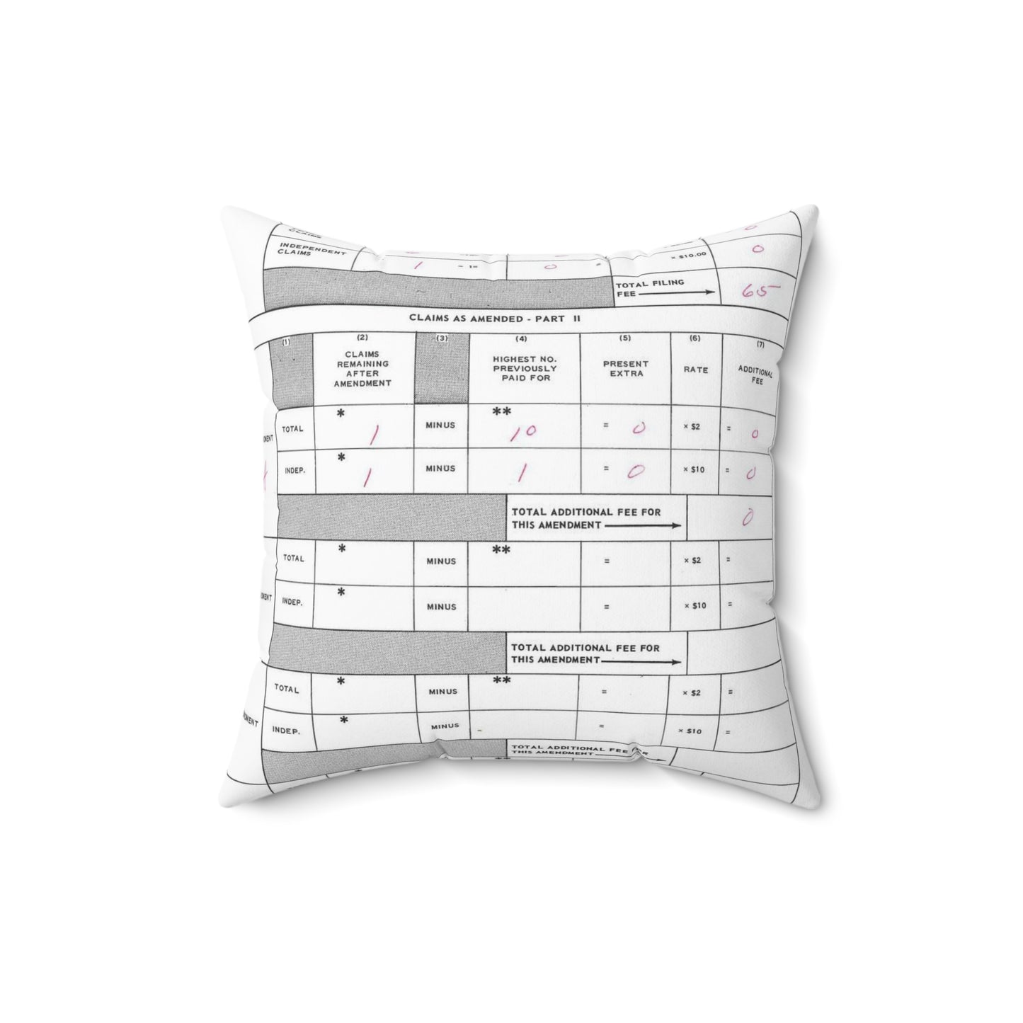 Patent Case File No. 3,381,385, Universal Joint Gauge, Inventor- Donald F. Wilber. - DPLA - d206fbfd9c5eea8802a5533c46232f2b (page 40) Decorative Accent Square Pillow