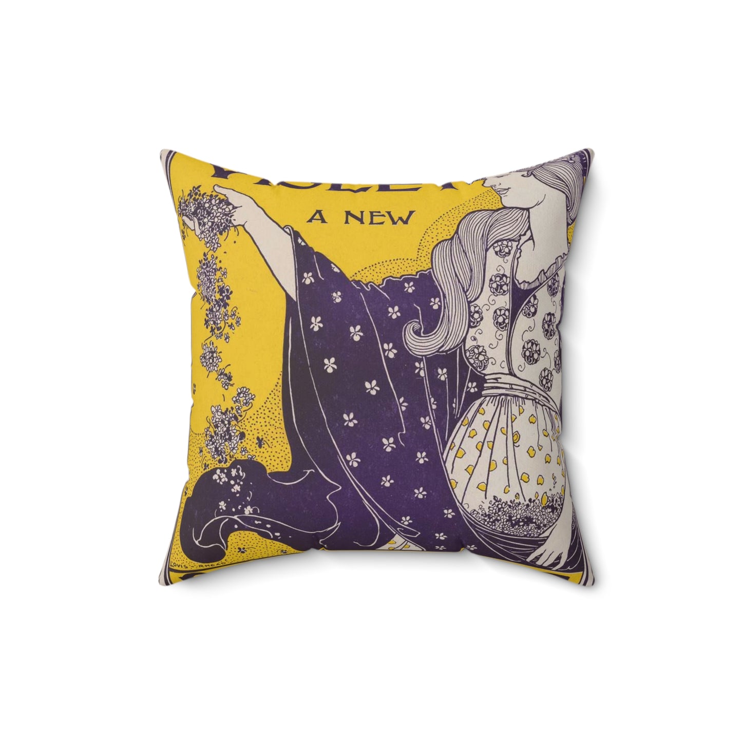 Louis Rhead - Try vio-violet a new Lundborg perfume Decorative Accent Square Pillow