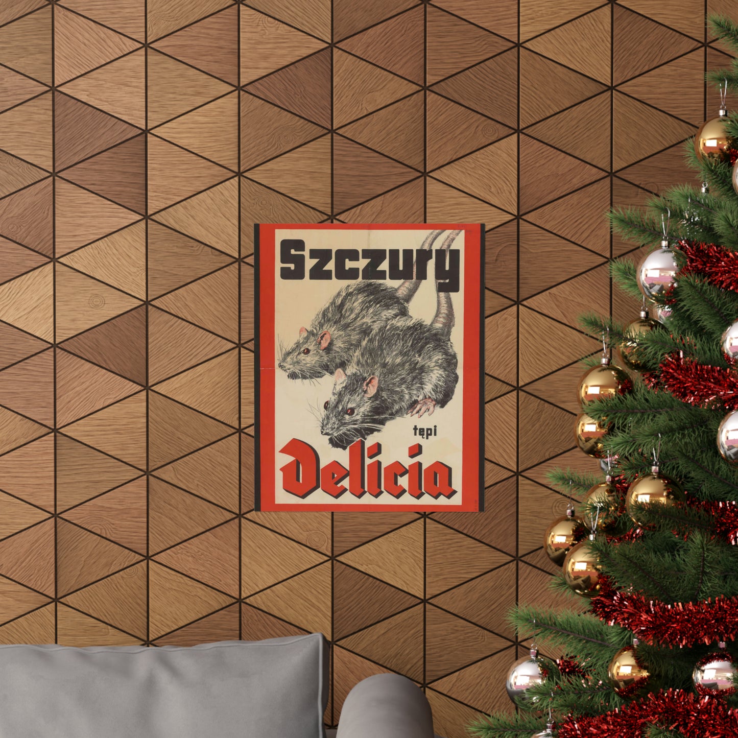 1940s poster - Szczury tępi Delicia High Quality Matte Wall Art Poster for Home, Office, Classroom