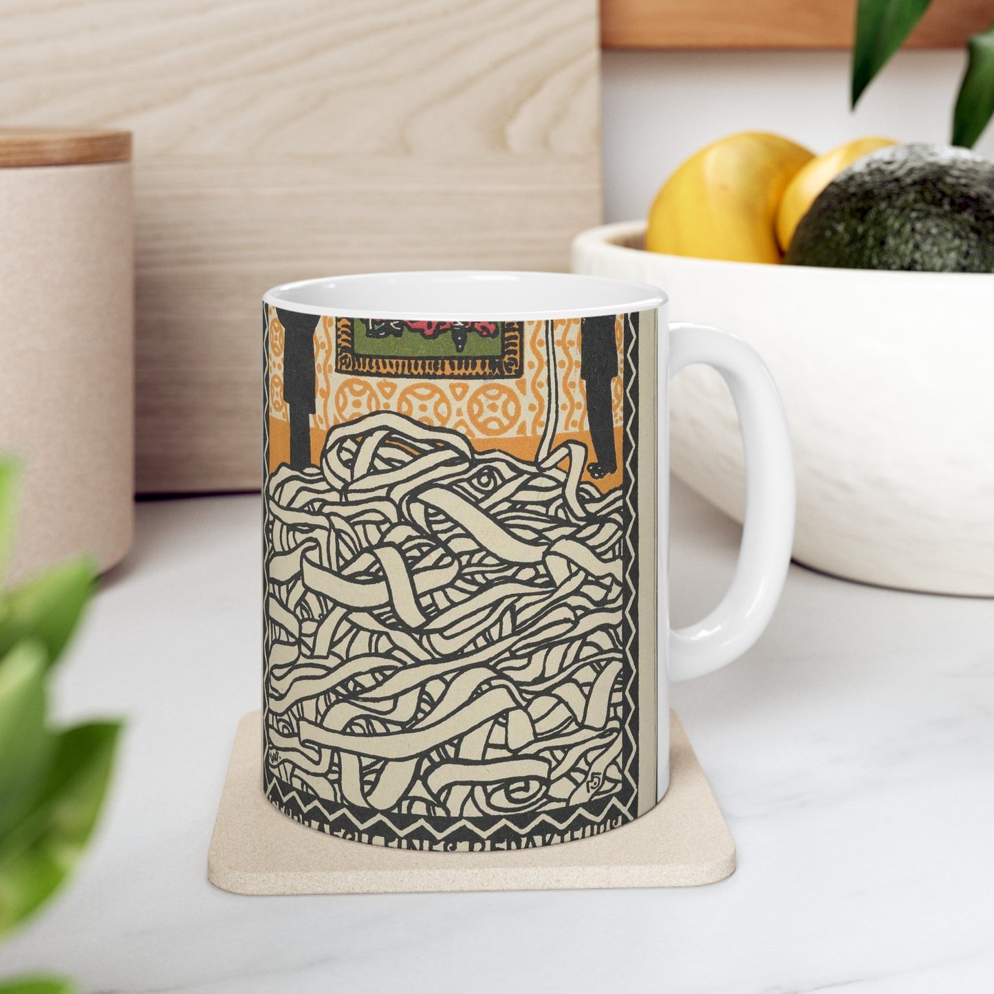 Gespräch eines Redakheurs mit einem Staatsmann Editor's Conservation with a Statesman) Beautiful Novelty Ceramic Coffee Mug 11oz