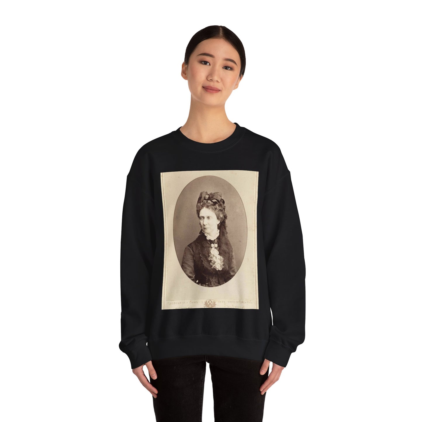 Maria Alexandrovna (Marie of Hesse) Black Heavy Blend Adult Crew Neck SweatShirt