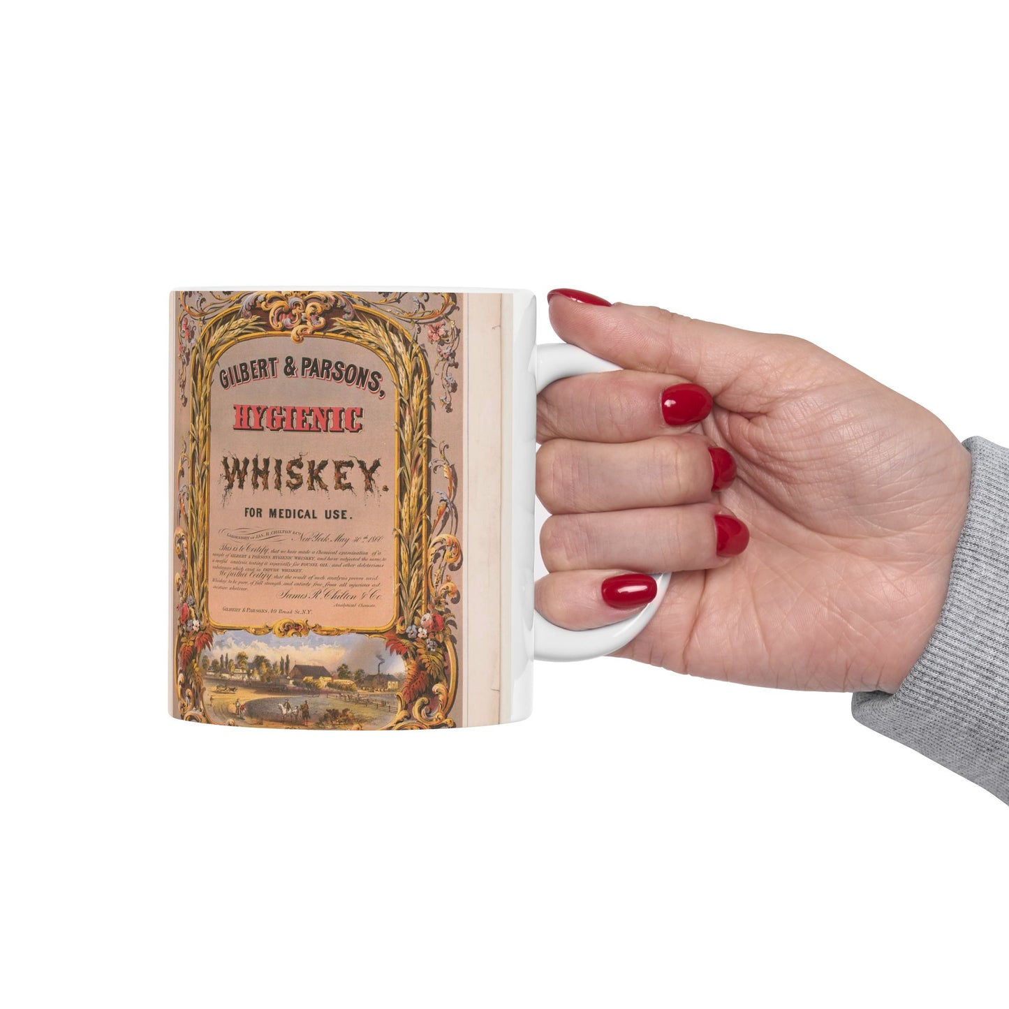 Gilbert & Parsons, hygienic whiskey--for medical use / lith. in colors by Robertson, Seibert & Shearman, N.Y. Beautiful Novelty Ceramic Coffee Mug 11oz