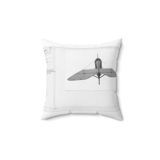 Patent drawing - Airplanes - Types - All steel manufactured by the J.W. Murray Manufacturing Company, Detroit, Michigan Public domain  image Decorative Accent Square Pillow