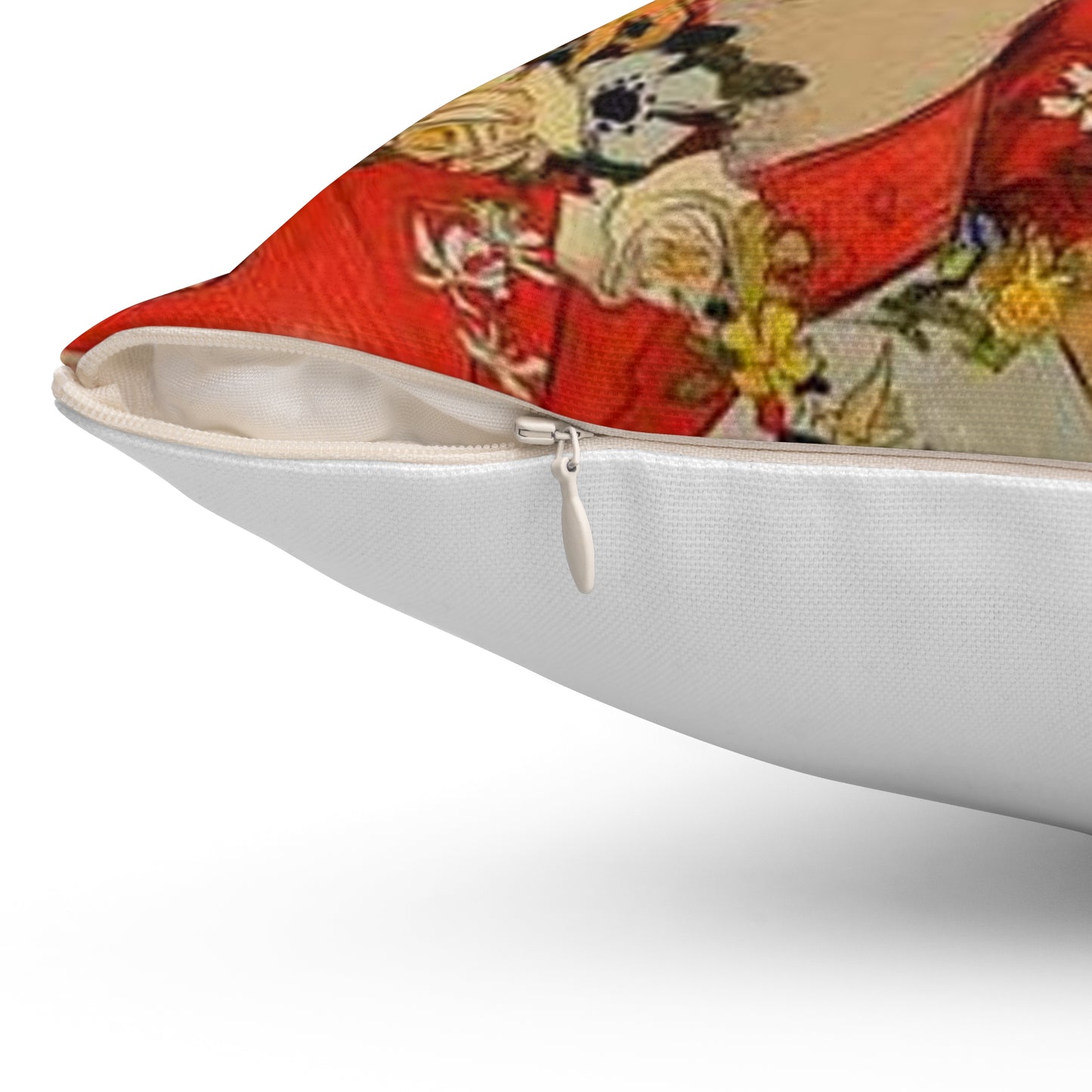 Affiche pour la "Fête des Fleurs de Bagnères-de-Luchon". Decorative Accent Square Pillow