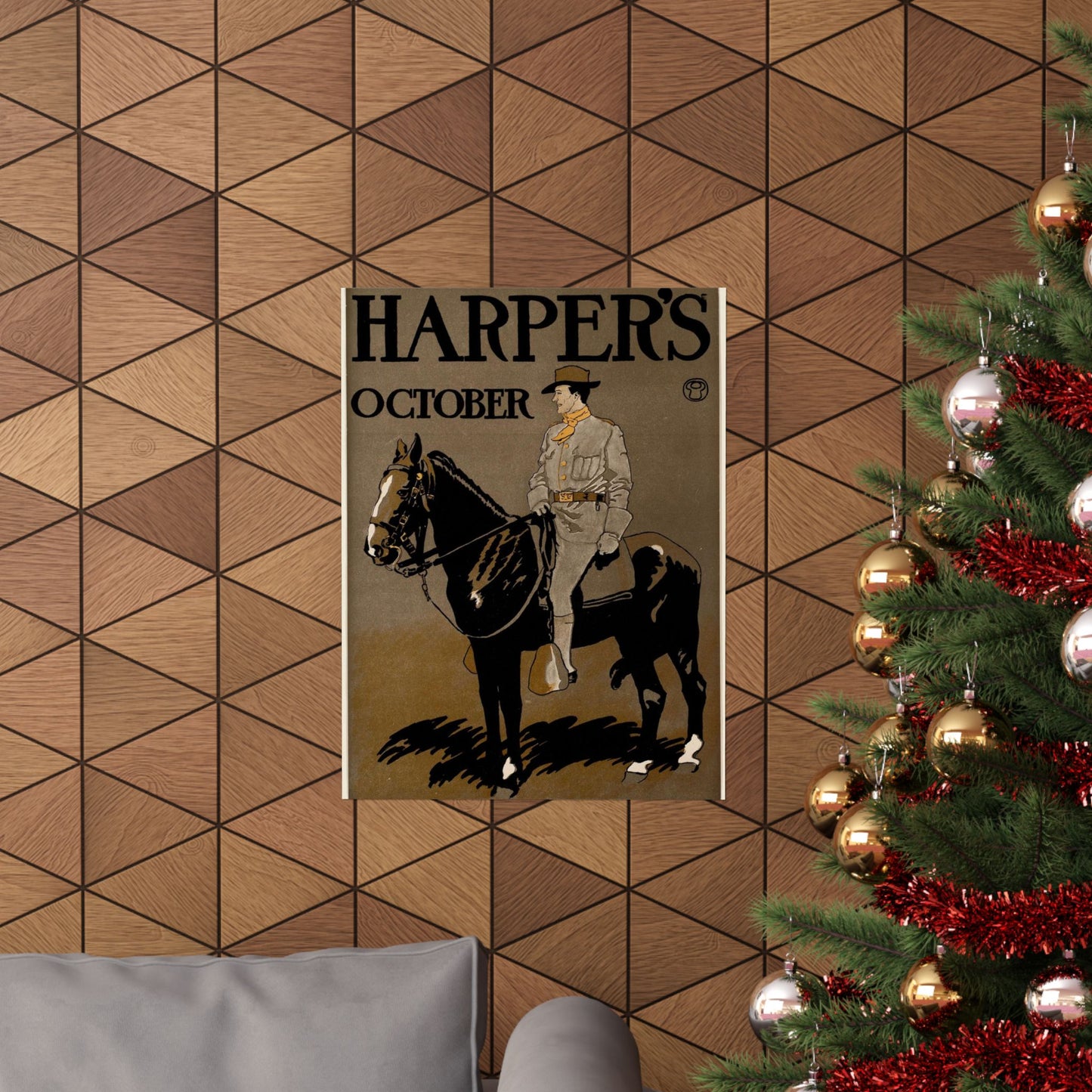 Edward Penfield - Edward Penfield, Harper's October High Quality Matte Wall Art Poster for Home, Office, Classroom