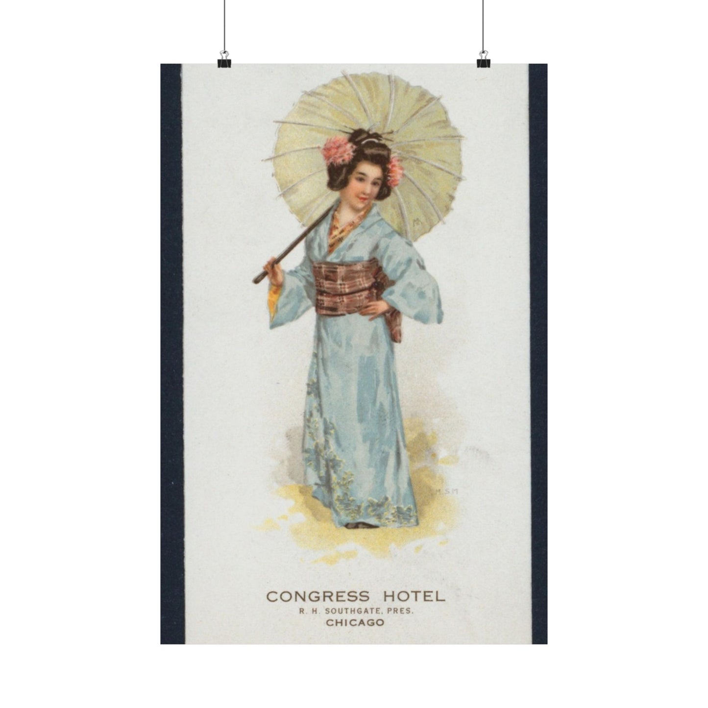 TEA [held by] JAPANESE TEA ROOM [at] "CONGRESS HOTEL, CHICAGO IL" (REST;) High Quality Matte Wall Art Poster for Home, Office, Classroom