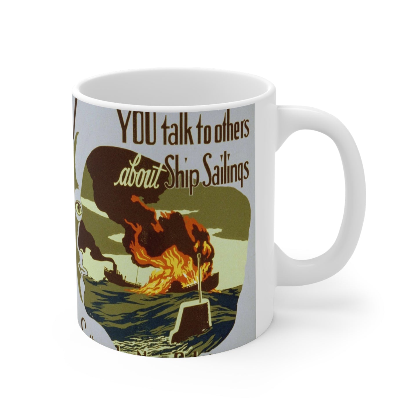 This happens when you talk to others about ship sailings Let's make New Orleans a safe port of departure / / John McCrady. Beautiful Novelty Ceramic Coffee Mug 11oz