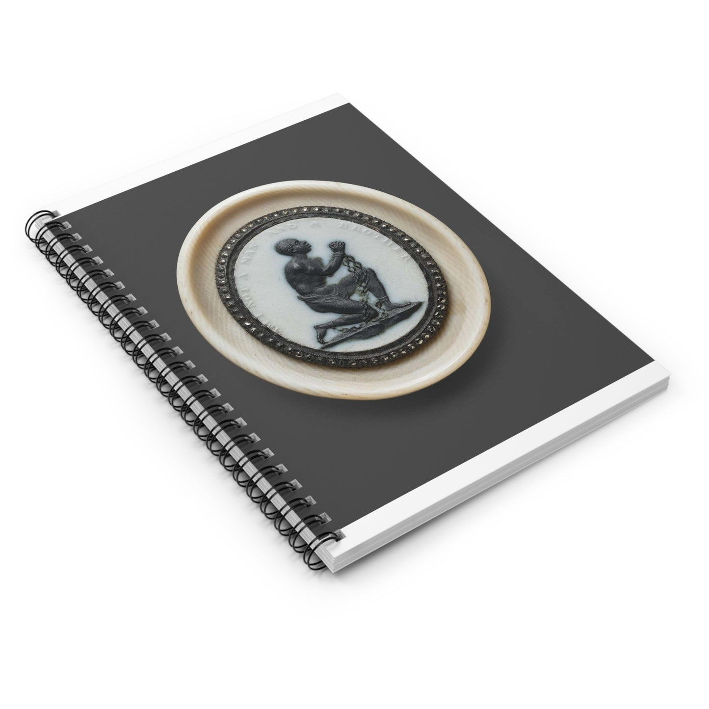 Anti-Slavery Medallion, Wedgwood porcelain manufactory, England Spiral Bound Ruled Notebook with Printed Cover
