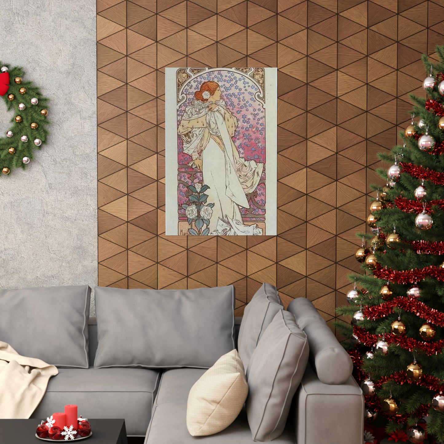 Affiche pour le Théâtre de la Renaissance, "la Dame aux Camélias". High Quality Matte Wall Art Poster for Home, Office, Classroom