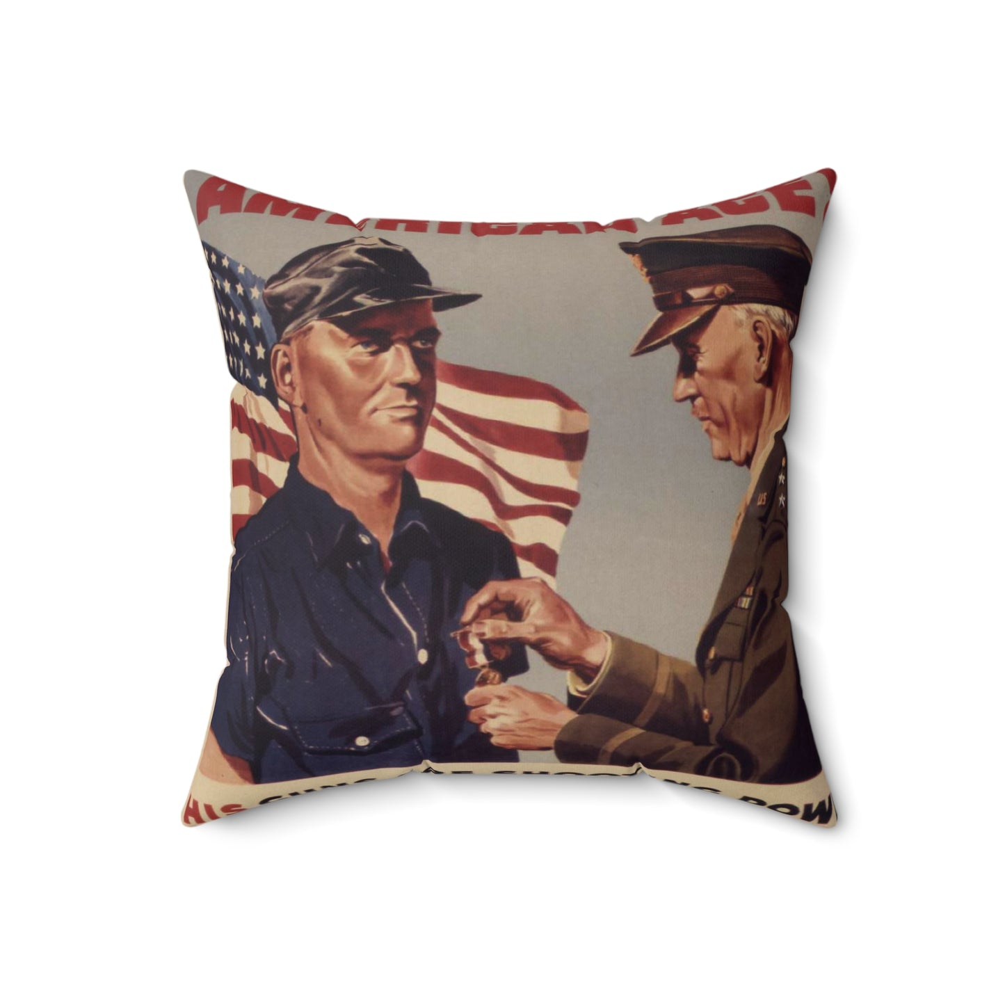 Another American ace^ His guns are shooting down Nazis and Japs right now^ Keep `em firing^ - NARA - 534905 Decorative Accent Square Pillow