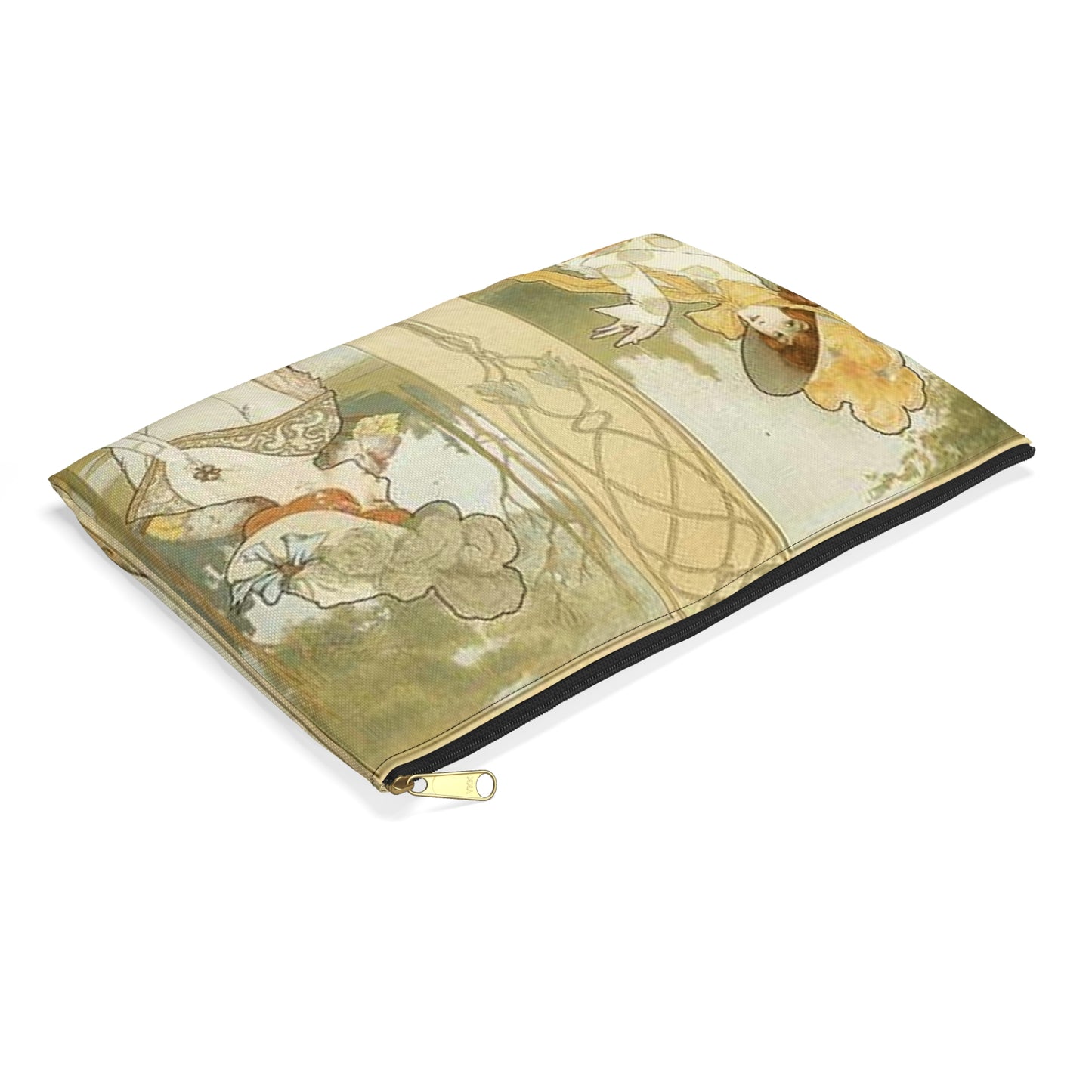 Jane Atché - La Cigarette - Drawing. Public domain image. Large Organizer Pouch with Black Zipper