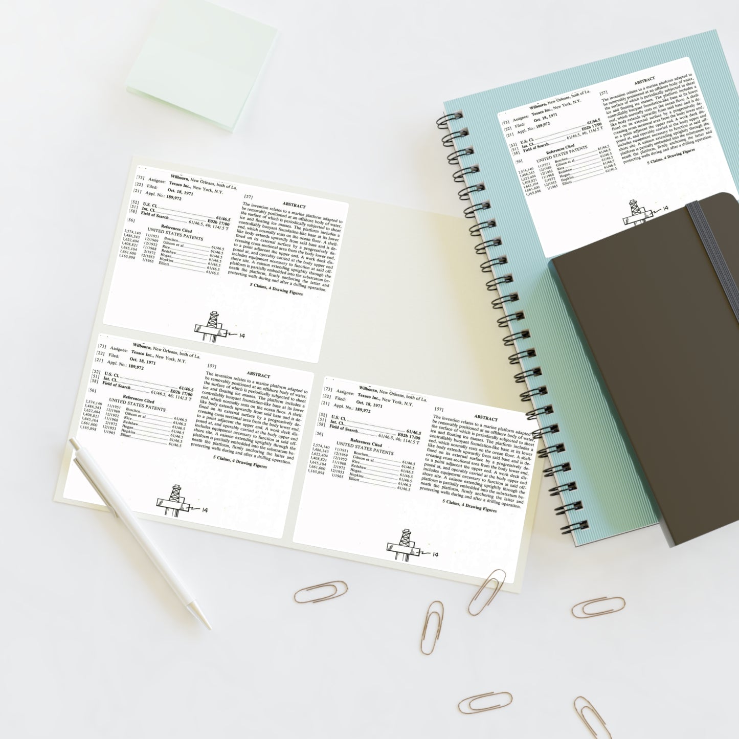 Patent Case File No. 3,793,840, Mobile Arctic Drilling and Production Platform, Inventor(s)- George E. Mott and James P. Wilbourn. - DPLA - 8f260bf2cd8926afbf4da017454f39b3 (page 6) Laminated UV Protective Vinyl Stickers
