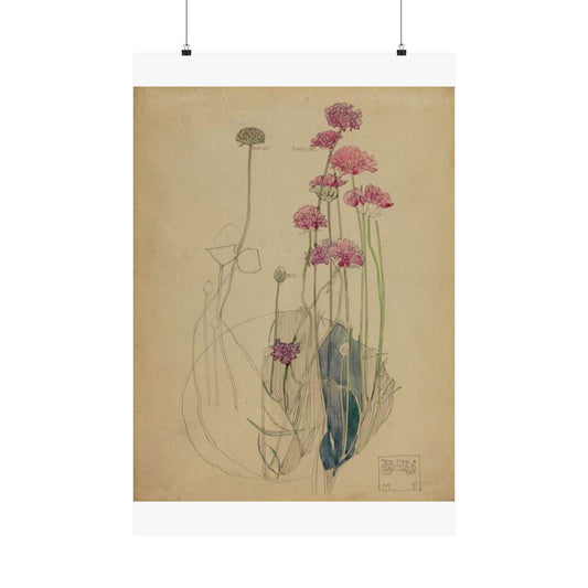 Sea Pink - Holy Island - Charles Rennie Mackintosh - 1901 High Quality Matte Wall Art Poster for Home, Office, Classroom