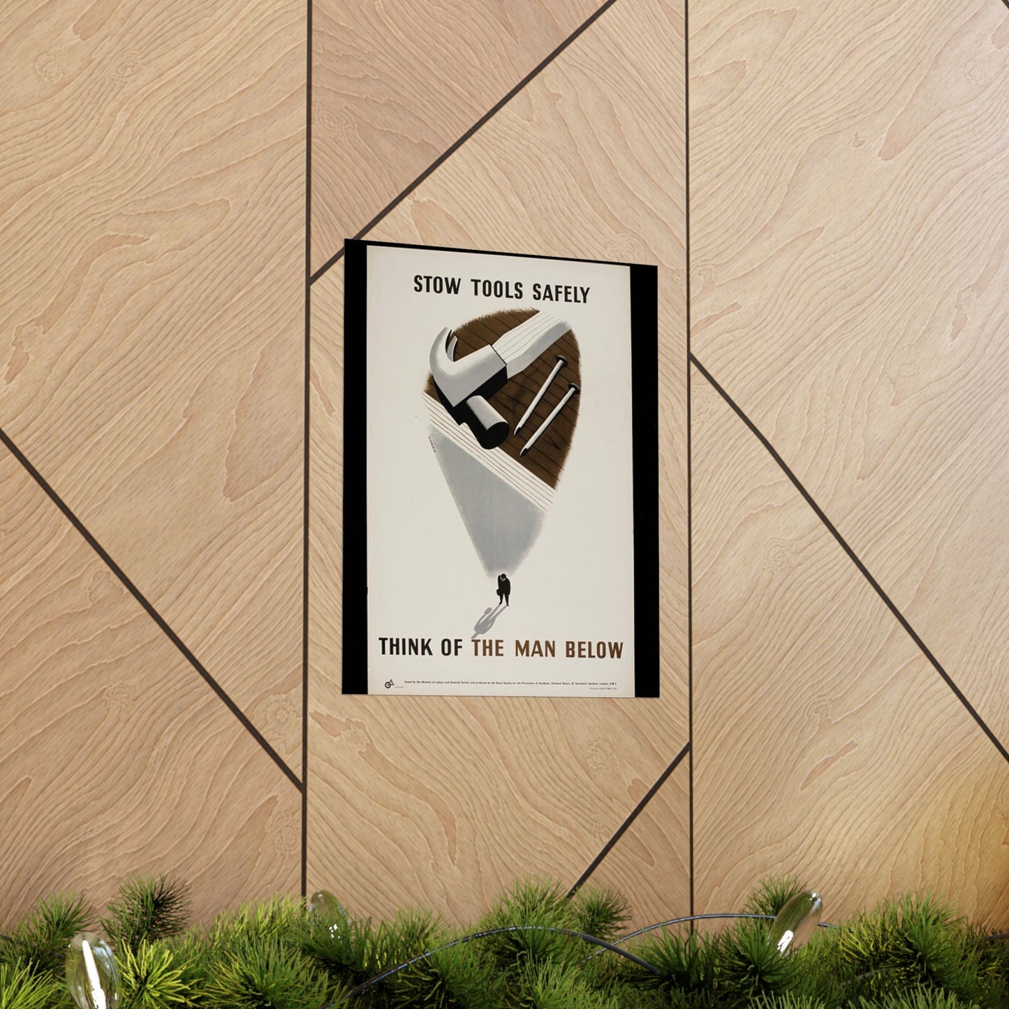 Stow Tools Safely Tom Eckersley High Quality Matte Wall Art Poster for Home, Office, Classroom