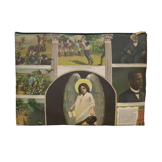 Afro-American Monument - Print, Library of Congress collection Large Organizer Pouch with Black Zipper