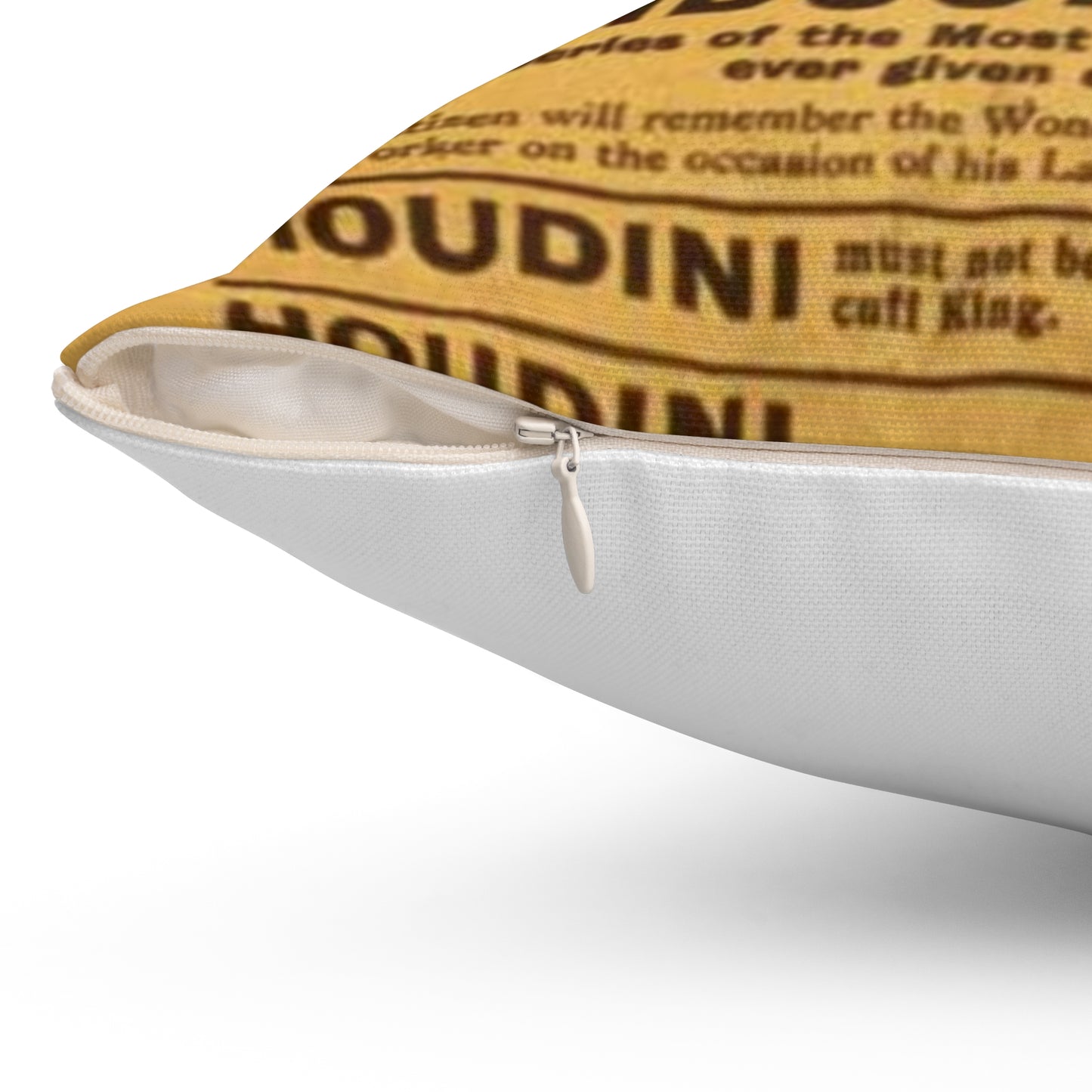 Special starring record engagement of the world's famous jail breaker, Houdini the only and original handcuff king. Decorative Accent Square Pillow